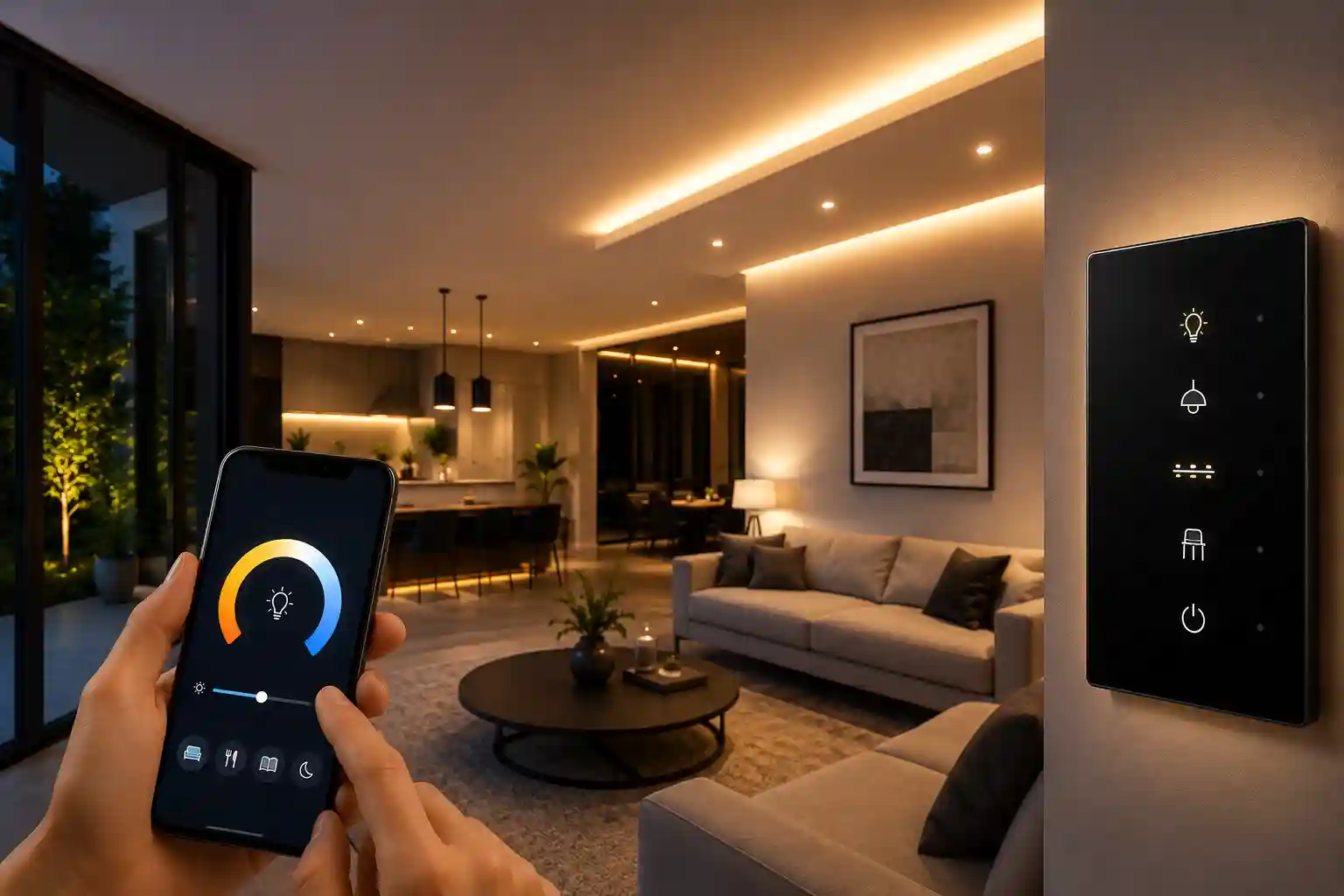 Smart Lighting Control Systems for Homes and Commercial Spaces