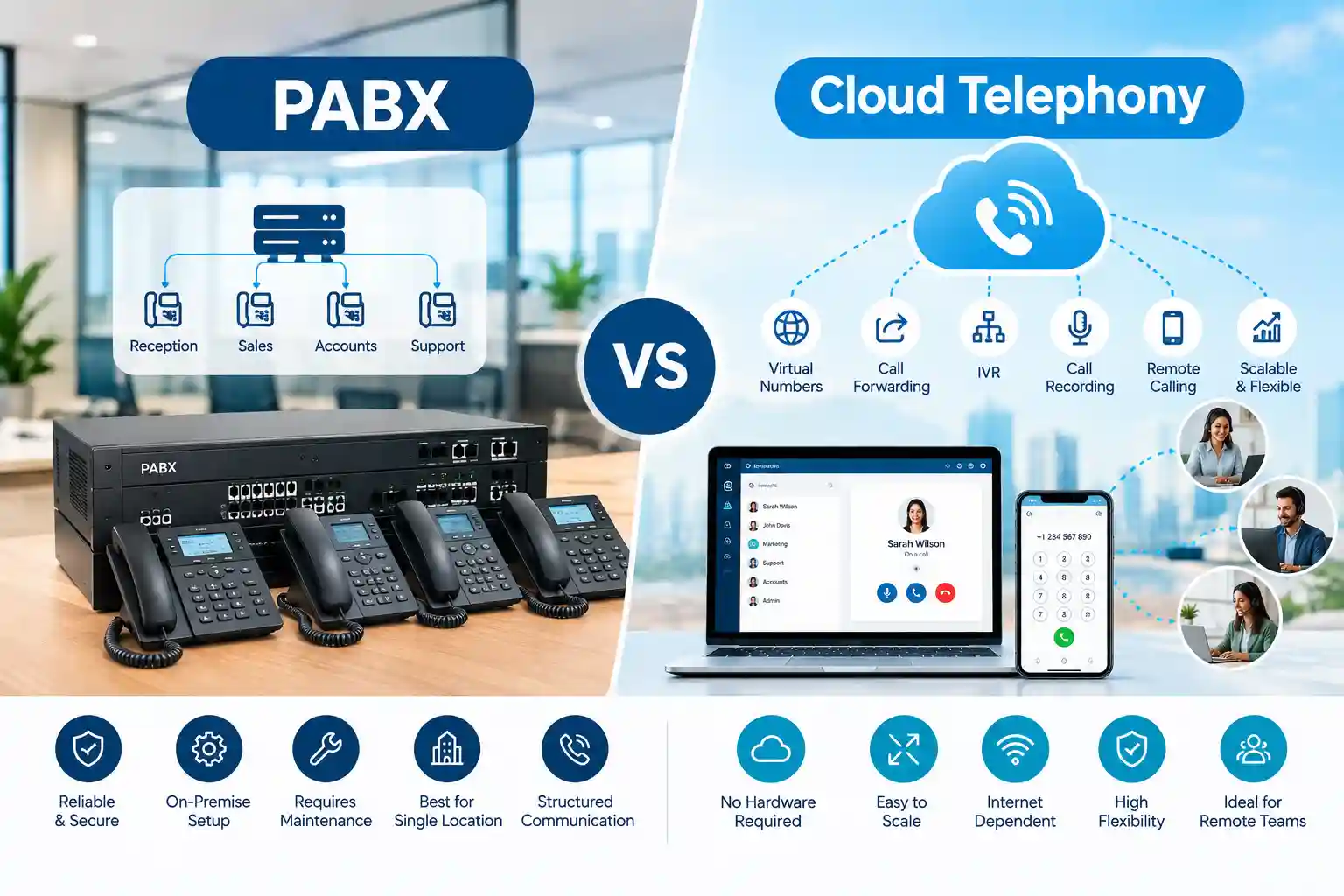 PABX vs. Cloud Telephony: Choosing the Right Communication System for Your Business